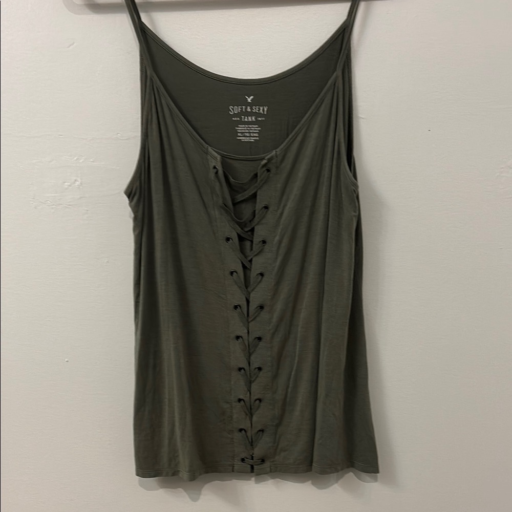 Lace-Up Tank Top